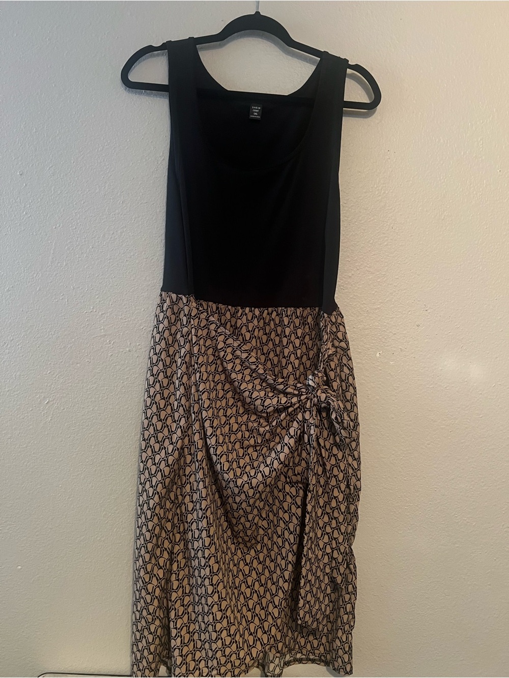 Shein Womens Black Brown Tank Dress